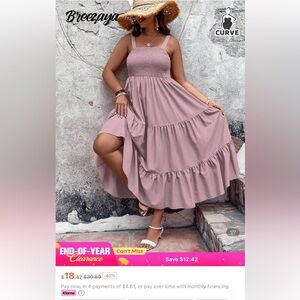 💥4/$20💥 NWOT Elegant Mauve Tiered Dress